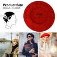 thumbnail image 4 of Wool Beret Hat for Women, Classic French Beret Hat, Women Beret Hat, Red Warm French Hat Cap, 4 of 6