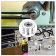 thumbnail image 5 of 5 Pcs 2GT Idler Pulley Toothless 3mm Bore for 6mm Width Belt Silver, 5 of 6