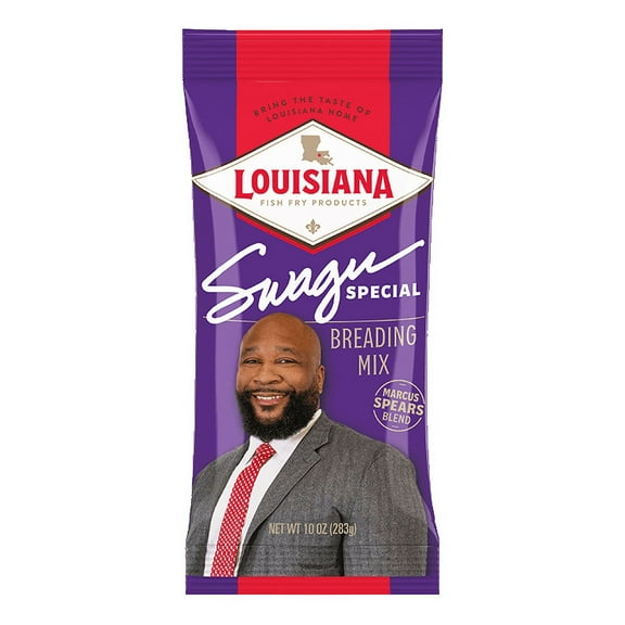 Louisiana Fish Fry Products Swagu Special Crispy Seafood Seasoned Coating Mix, 10 Oz Bag