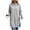 A505-Gray, variant on Women's Hooded Drawstring Long Sleeve with Pocket Sweatshirt Dress Loose Fit Side Slit Soft Casual Hoodie Tunic