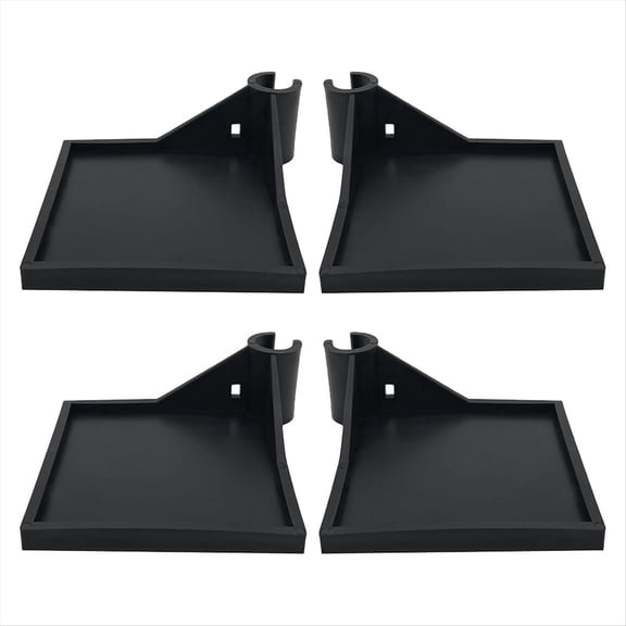 Rollbacks & More 4 PCS Grow Tent Corner Shelf,16 mm Accessories,Grow Shelves for Place the Hygrometer Camera Black