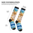 thumbnail image 2 of Lsque Beach Starfish Shell Pattern Sport Compression Socks for Men & Women 15-20 mmHg Knee High Nurse Pregnant Running Medical and Travel Athletic, 2 of 6