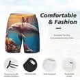 thumbnail image 3 of Haiem Underwater Plant Dolphin Mens Swim Trunks with Compression Liner 2 in 1 Swimming Shorts Stretch Swimwear Quick Dry,Board Shorts-Large, 3 of 9