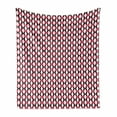 thumbnail image 1 of Geometric Soft Flannel Fleece Throw Blanket, Retro Abstract Repetitive Simple Triangles Illustraiton, Cozy Plush for Indoor and Outdoor Use, 50" x 70", Dark Coral Charcoal Grey, by Ambesonne, 1 of 5