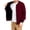 Burgundy, variant on Mens Lightweight Coat Casual Bomber Coat Varsity Coat