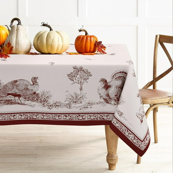 Oval Thanksgiving Tablecloth Fall Tablecloth Leaves Autumn Tablecloths Waterproof Thankgiving Decorations Printed Fall Table Cloth for Oval Tables 54 X 120 Inches