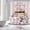 C-pink, variant on Hello Gorgeous Shower Curtain Set 4 Piece Blue Roses Glam Fashion High Heels Champagne Paris Books Bathroom Decor with Mats