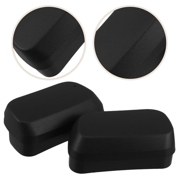 OFFIGAM Black Car Step End Cap Replacement Set with Screws, Impact Resistant Running Board Covers for Vehicle