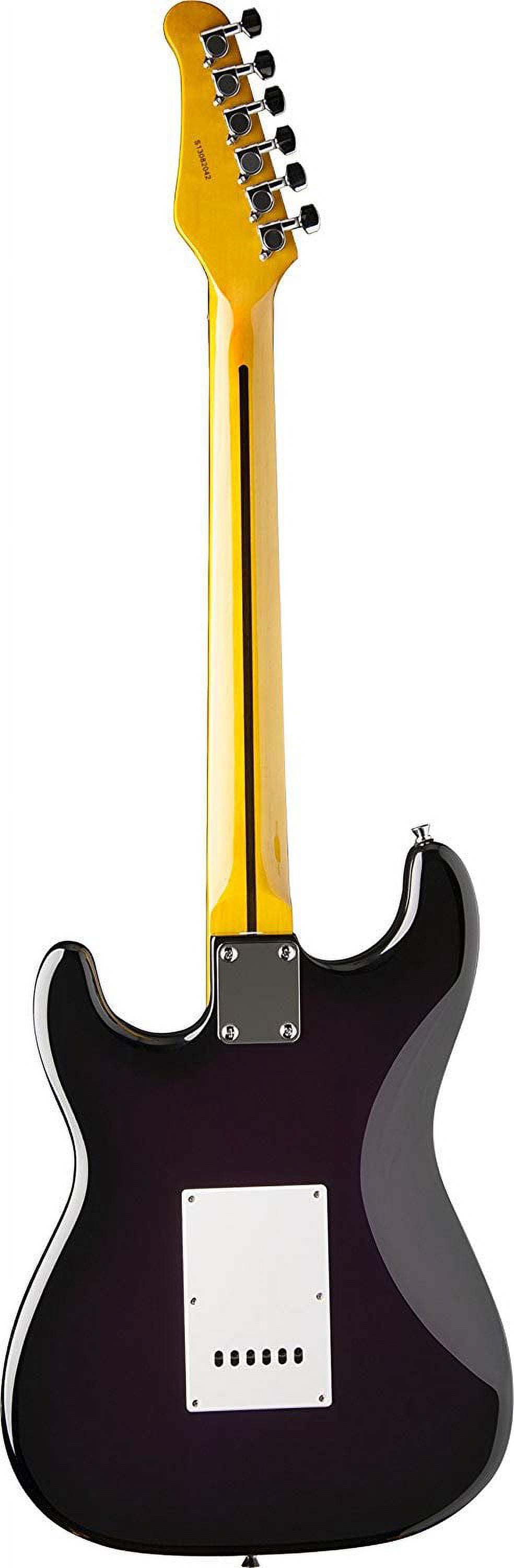 Oscar Schmidt Double Cutaway SSS Electric Guitar. Black