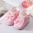 thumbnail image 2 of JHOKCI Infant Baby Bowknot Boots Fleece Lined Cozy First Steps Stay-On, 2 of 8