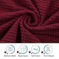 thumbnail image 4 of Unique Bargains 1-Piece Jacquard Textured Stretch Sofa Slipcover, Burgundy, 4 of 8