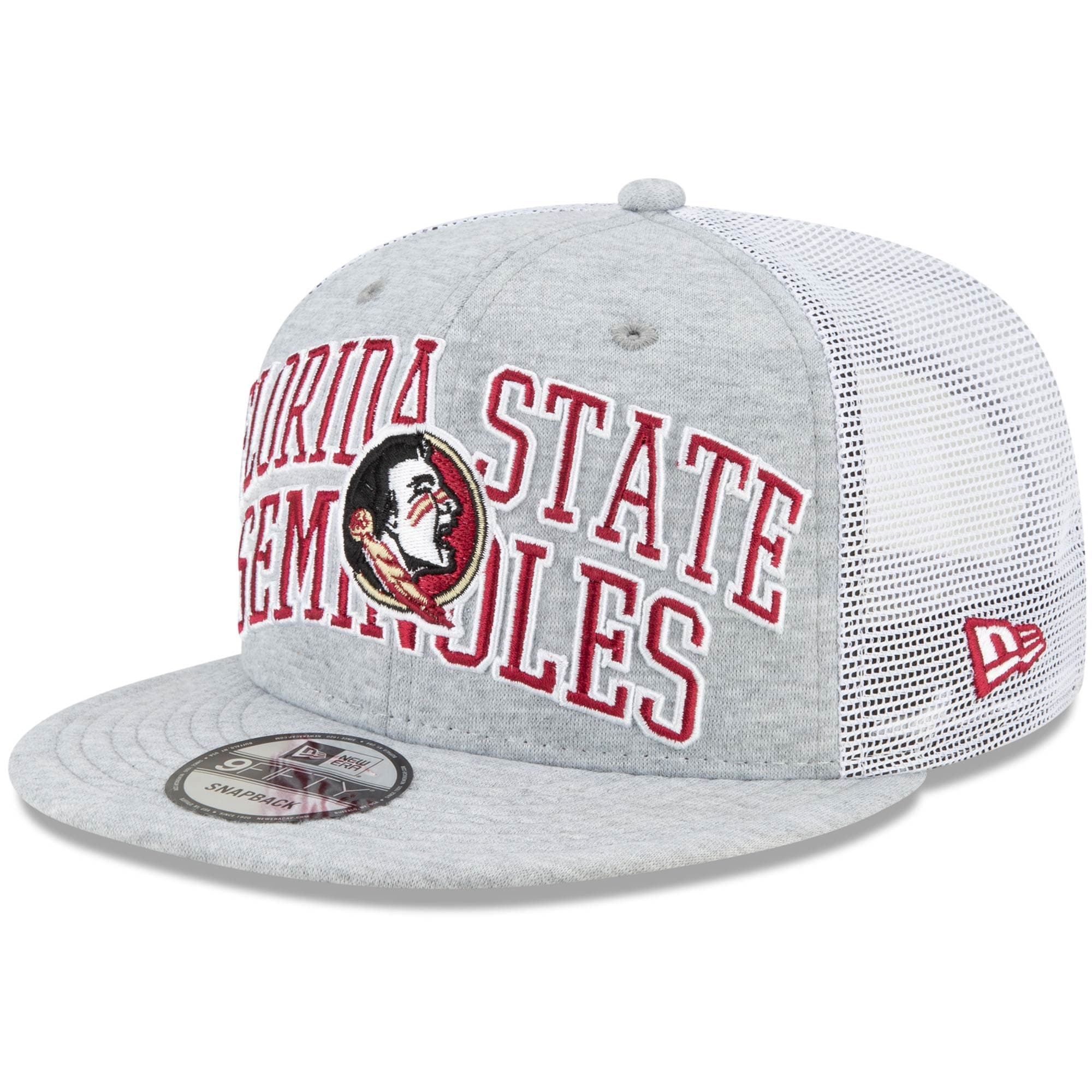 Men's New Era Heathered Gray/White 