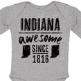 thumbnail image 4 of Inktastic Indiana Awesome Since 1816 Boys or Girls Long Sleeve Baby Bodysuit, 4 of 5