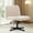Beige Cross Base, variant on Cross Office Chair with Wheels Armless Wide Cross Legged Office Chair Mid Back Modern Home Office Desk Chair Swivel Adjustable Vanity Chair Computer Chair
