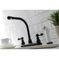 thumbnail image 4 of Kingston KB715ACL American Classic Two-Handle 4-Hole 8" Centerset Kitchen Faucet with Side Sprayer in Oil Rubbed Bronze, 4 of 7