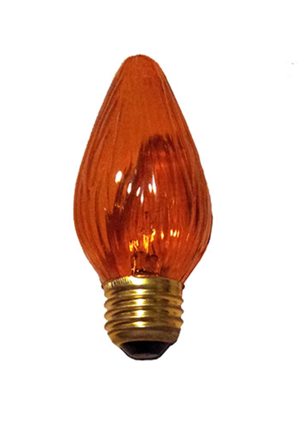 amber outdoor light bulbs on Pack Of 25 Transparent Amber Flame E26 Base Replacement F15 Light Bulbs 25w Walmart Com Walmart Com