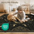 thumbnail image 4 of ODIKA 8'x10' Washable Area Rug Durable, Non-Slip Mushroom Boho Academia Snake Artifact Witchy Halloween Gothic Refined Structured for Living Room, Under Sectional, Family, 4 of 7