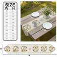 thumbnail image 3 of Happy Father's Day Table Runner Linen Burlap Table Runner 72 Inches Long Summer Botanical Leaves Birds Dresser Scarves for Kitchen Island Coffee Dining Room Party Wedding Holiday Decoration 18"x72", 3 of 8