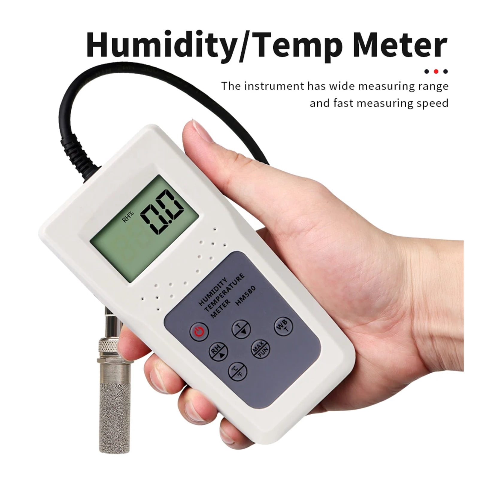 Professional Temperature Humidity Meter Laboratory Digital Thermo-Hygrometer Farm Plastic Shed Winery Ambient Moisture Meter