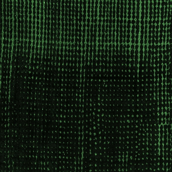 Ahgly Company Indoor Square Abstract Emerald Green Modern Area Rugs, 6' Square