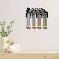 thumbnail image 6 of Sports Theme Iron Medal Hanger Holder Display Wall Rack 3-Line with Screws Swimming Heart 130x290mm, 6 of 9