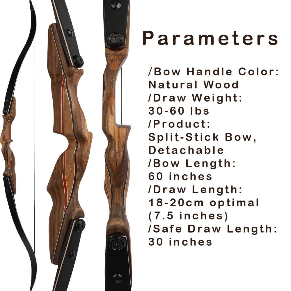 Kaimai 710 Recurve Bow 30–60 lbs – Takedown Model with Full Shooting Kit