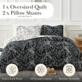 thumbnail image 2 of Elegant and Chic Lightweight Reversible Winter Brush Floral Patterned Quilt Set by Southshore Fine Linens, 2 of 9