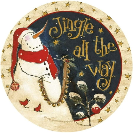 

JOOCAR Christmas coasters cute snowman jingle all the way suitable for home kitchen table bar decoration housewarming gift coasters set of 4