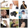 thumbnail image 6 of Instructor Whistles Black Stainless Steel Whistle Bulk Metal Sports Thank You Loud Clear Sound Teacher Referee Gear with Lanyard, 6 of 6