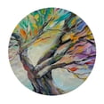 thumbnail image 2 of Nawypu  Oil Painting Tree Fitted Round Edged Table Cover, Colored Seasons Tree Rainbow Great for Indoor and Outdoor Dining and Playing Cards Use, 2 of 7