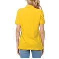 thumbnail image 4 of Basico Gold Polo Collared Shirts For Women 100% Cotton Short Sleeve Golf Polo Shirts For Women and Juniors, 4 of 6