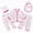 H661-Hot Pink, variant on TOWED22 Newborn Girl Clothes 5PCS Preemie Baby Outfit 0 3 Months Pants Layette New Born Boy Clothing Set(Hot Pink,One Size)