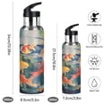 thumbnail image 2 of Yayeee 20oz Insulated Water Bottle Double Wall Stainless Steel with Flip Straw Lid, Green Goldfish, 2 of 7