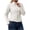 White, variant on Women's Stand Collar Puffer Jacket Full Zip Fleece Raglan Long Sleeve Slim Fit Lightweight Windproof Warm Outerwear Coat For Fall Winter,White Women's XS-L