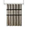 thumbnail image 3 of Madison Park Black Shower Curtain, Traditional Embroidered Bath Curtain with 12 Button Holes, Machine Washable 72” X 72” Shower Curtain, Black, 3 of 5