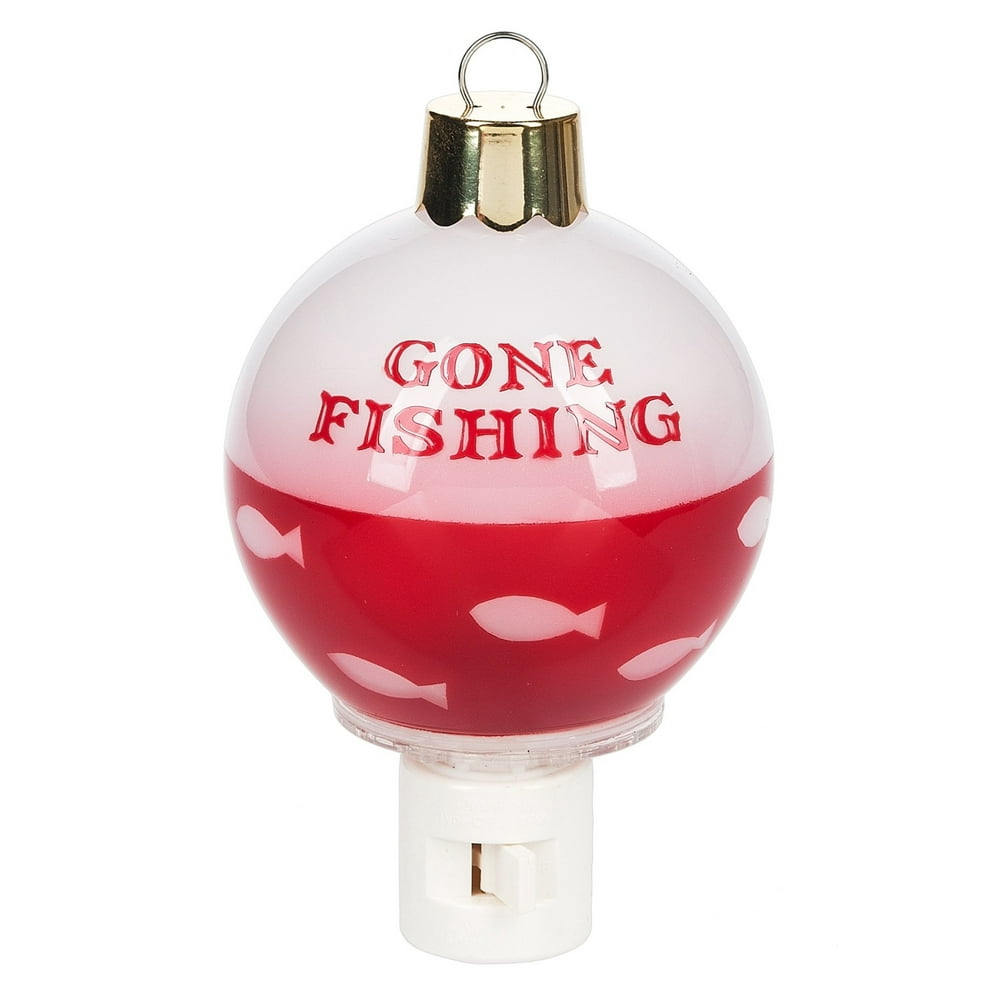Gone Fishing Red Bobber Night Light Electric 7 Watt Acrylic Walmart