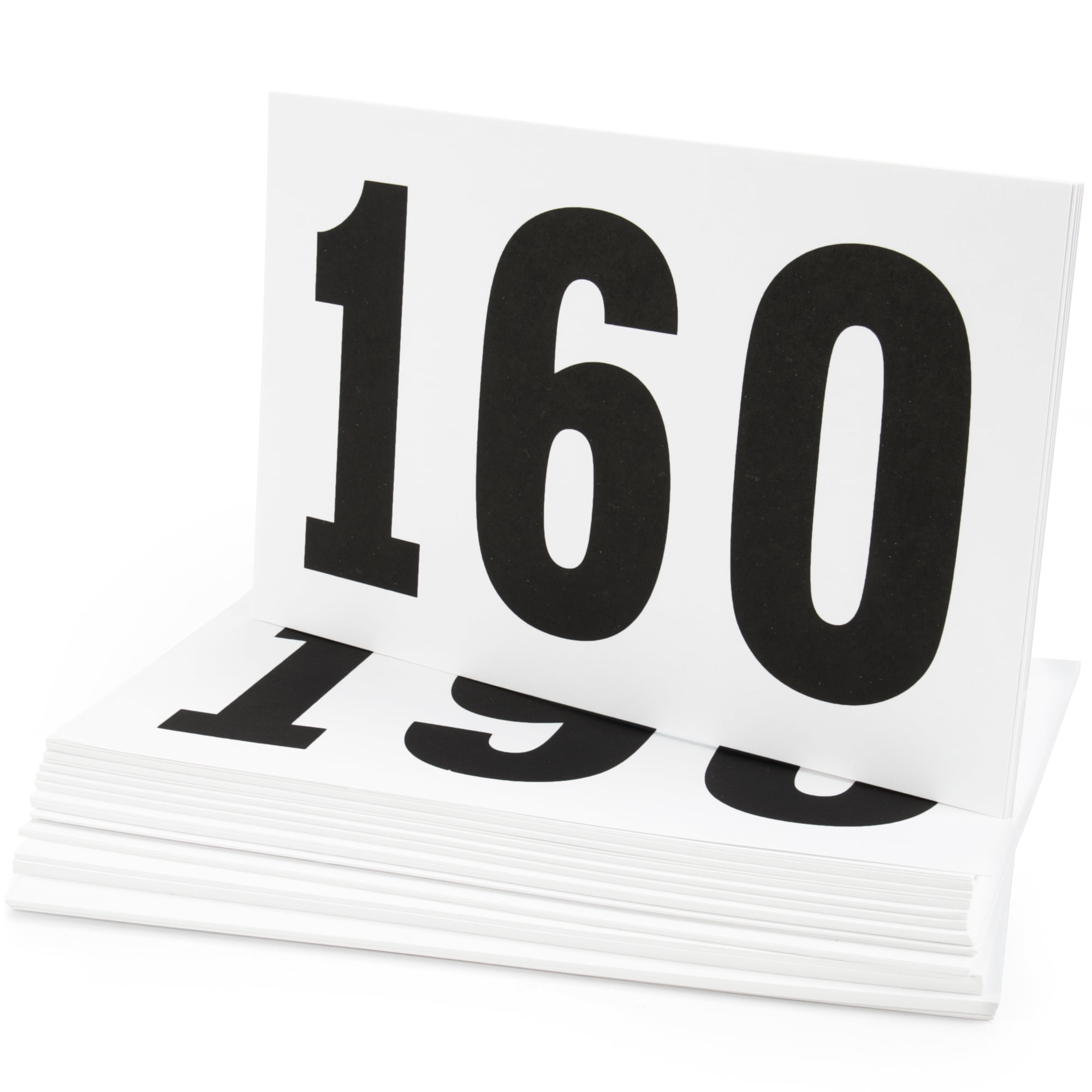 Race & Competition Number Bibs, (101200) 100 Large Durable Cardstock
