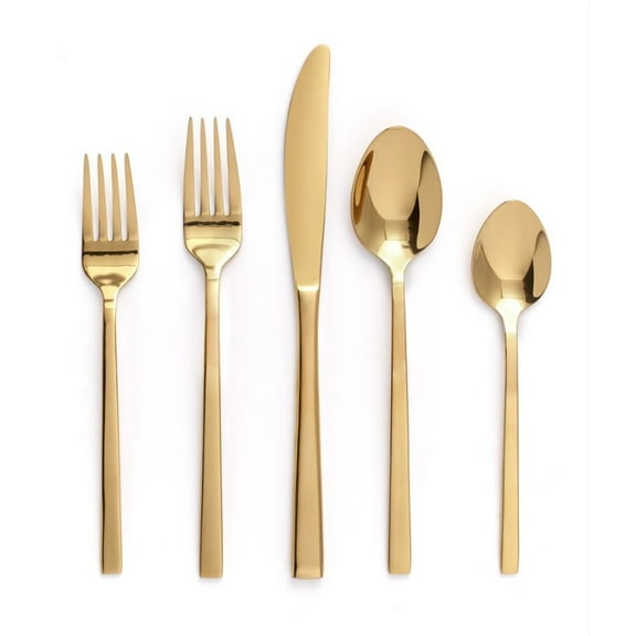 S & Co. Flatware Stainless Steel Palos Gold 20PC Set