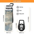 thumbnail image 3 of Sports Water Bottle 1000ML Tritan Food Grade Clear Water Bottle Fitness Outdoor Sports Bike Picturesque Snow, 3 of 7