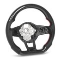 thumbnail image 2 of Carbon Fiber Steering Wheel Perforated Leather Red Stitching Steering Wheel for GLI R GTD, 2 of 14