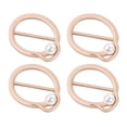 thumbnail image 1 of 4 Pcs Decorative Silk Scarf Rings Beautiful Unique Woman Clamp Rings (Golden), 1 of 9