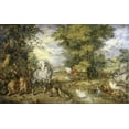 thumbnail image 2 of Jan Brueghel the Elder 18x13 White Modern Wood Framed Museum Art Print Titled - The Animals Approaching the Ark, 2 of 4