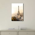 thumbnail image 2 of Canvas Prints Wall Art - Aerial View of Paris and Eiffel Tower at Sunset Vintage/Retro Style | Modern Wall Decor/Home Art Stretched Gallery Canvas Wraps Giclee Print &amp; Ready to Hang - 24" x, 2 of 4