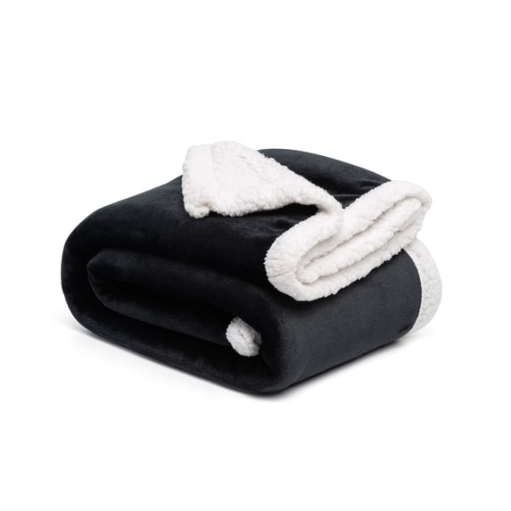 Sherpa Fleece Throw Blanket, Reversible Super Soft Luxurious Plush Blanket Throw