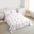thumbnail image 3 of Manfei Cute Pink Bowknot 3-Piece Full Size Comforter Sets for Girls Teens Female,Dreamy Princess Bedding Comforter Set,Floral Flower Rose Lightweight Bedding Sets,Luxury Bedroom Decor, 3 of 8