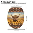 thumbnail image 5 of ZIATUBLE Aztec Southwest Toilet Lid Seat Cover Highland Cow Toilet Seat Covers for Bathroom Elongated Toilet Seat Covers Reusable Toilet Lid Cover for Home Protection, 5 of 6