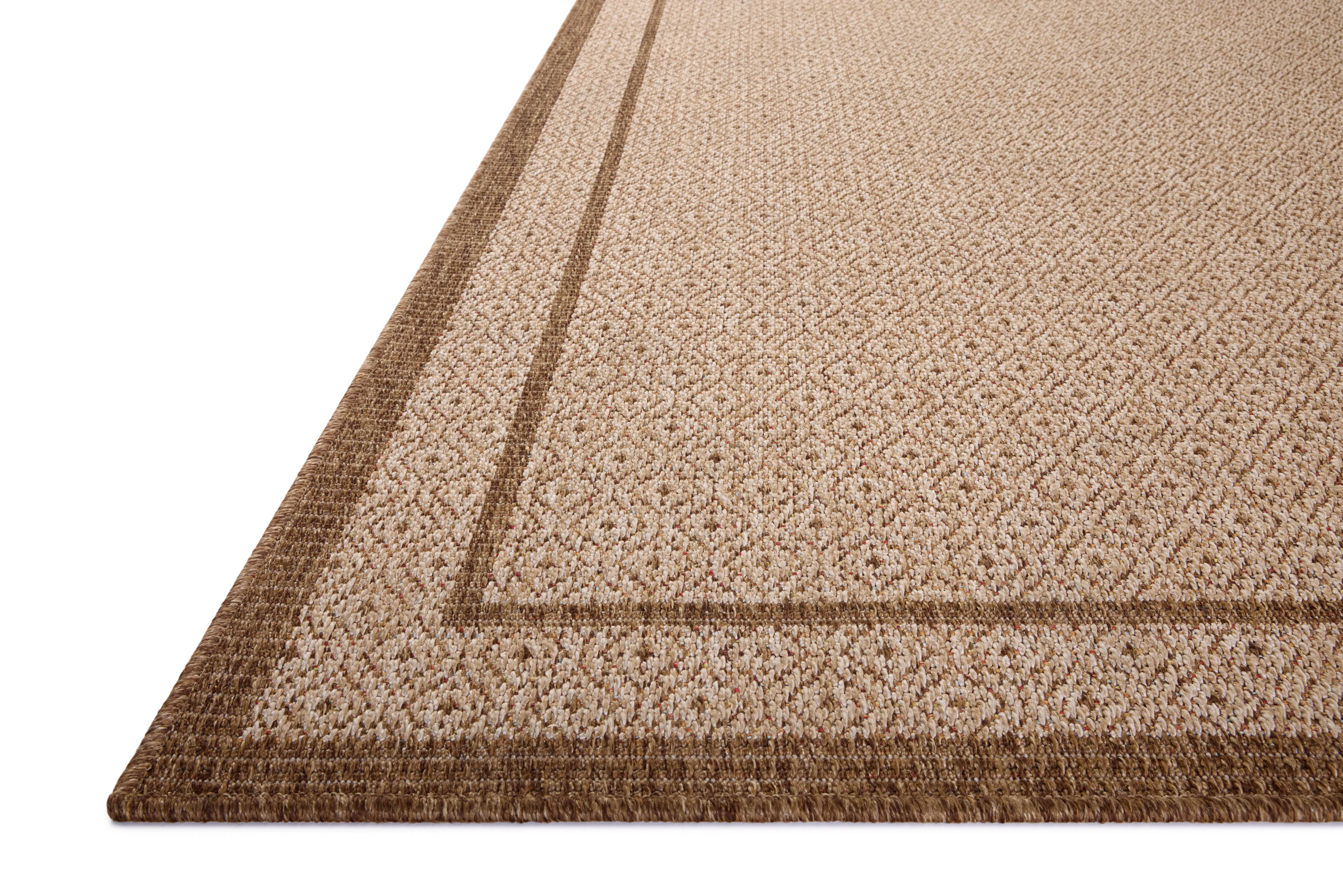Loloi Merrick Chestnut / Oatmeal 18" x 18" Sample Rug
