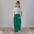 thumbnail image 4 of Girls Boys Sweatpants St. Patrick's Day Clover Shamrock Graphic Sweat Pants Spring Fall Unisex Kids Athletic Pants Green 4-5 Years, 4 of 4
