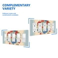 thumbnail image 7 of 5-Gang Screwless Pioneer Floral Decorative Wall Plates,Size 5-Gang 10.1"W x 4.7"H,Unbreakable Thermoplastic Faceplate Cover for Kitchen Living Room Bedroom Decorator Receptacle Outlet Switch, 7 of 7