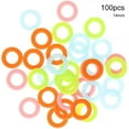 thumbnail image 4 of ziyahi 100Pcs Round Multicolor Plastic Knitting Crochet Locking Stitch Markers Rings Needle Clips, 4 of 7